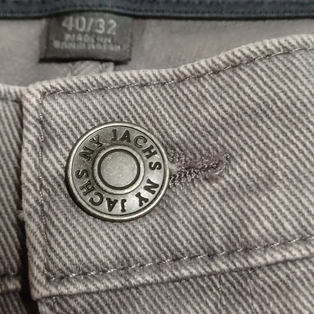 JACHS New York‎ Mens 5 Pocket Denim Pant Grey Straight Fit  40x32 S26A-128-VES